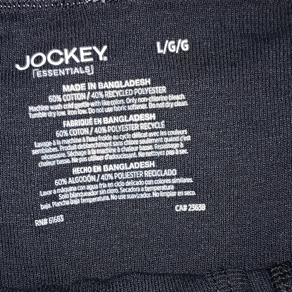 Men's Jockey‎ Essentials Black Briefs Set of 4 L